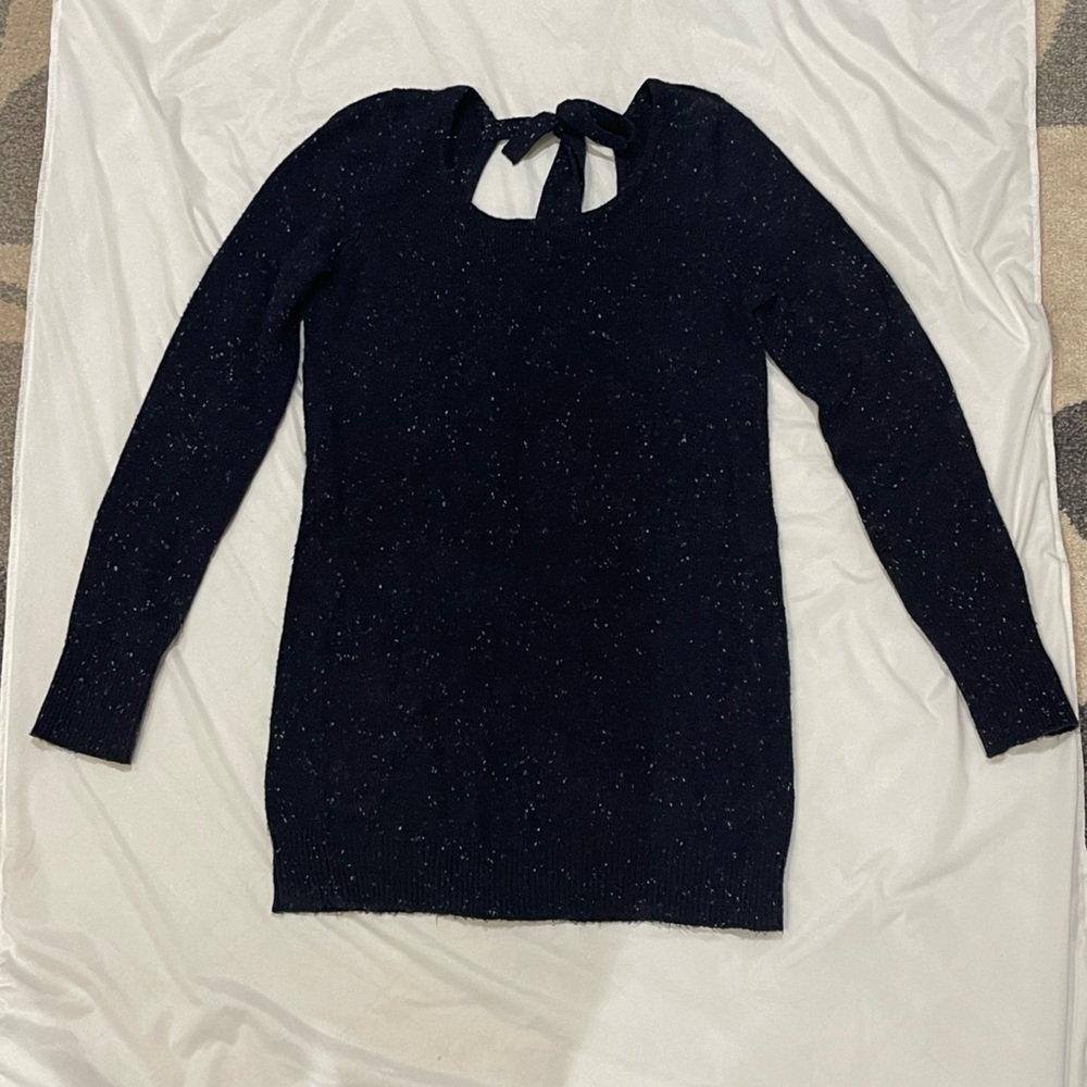 Motherhood Maternity Navy Blue Speckled Sweater Shirt